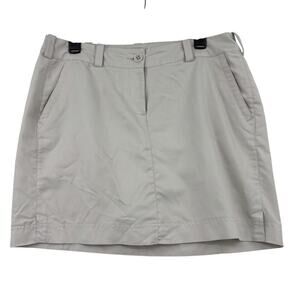 Nike Golf Skort Womens Size 10 Tan Tour Performance Dri Fit Built in Shorts FLAW